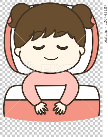 Cute illustration of a sleeping girl 120443187