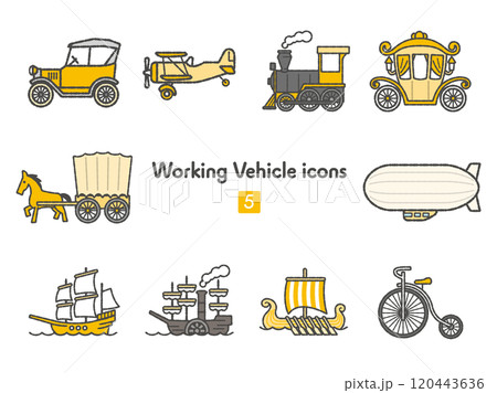 アイコン集〜乗り物5クラシック アイコン集〜乗り物5クラシック 120443636