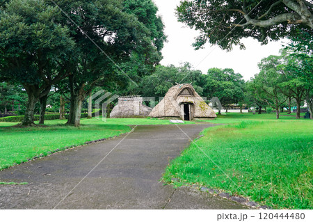 縄文時代と弥生時代の前後関係を初めて明らかにした橋牟礼川遺跡(鹿児島県指宿市) 縄文時代と弥生時代の前後関係を初めて明らかにした橋牟礼川遺跡(鹿児島県指宿市) 120444480
