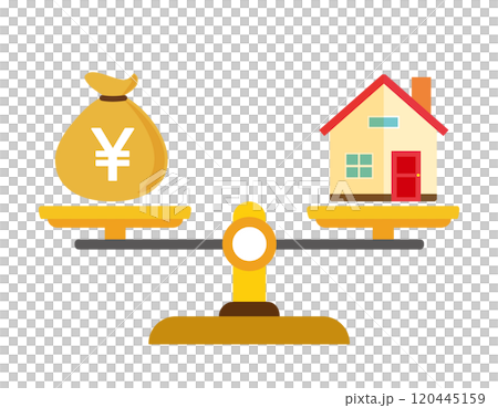 Simple illustration of scales Money illustration 120445159