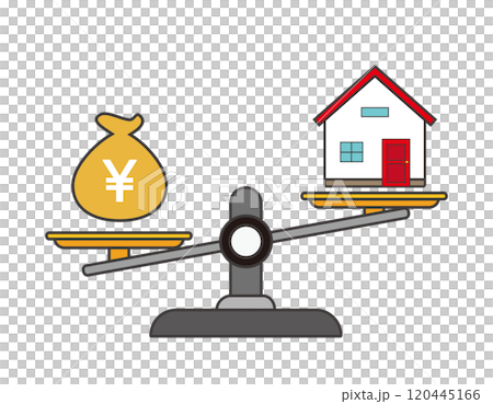 Simple illustration of scales Money illustration 120445166