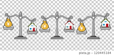 Simple illustration of scales Money illustration 120445184
