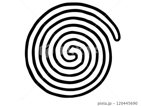 ナスカの地上絵　渦巻き 120445690