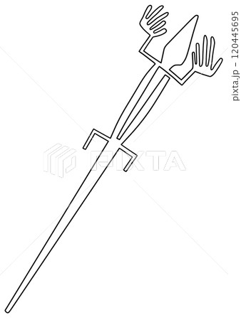 ナスカの地上絵　トカゲ 120445695