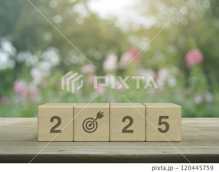 Happy new year 2025 target and success concept Happy new year 2025 target and success concept 120445759