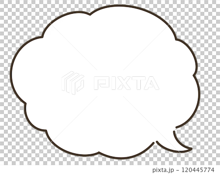 Simple cloud-shaped speech bubble illustration 120445774