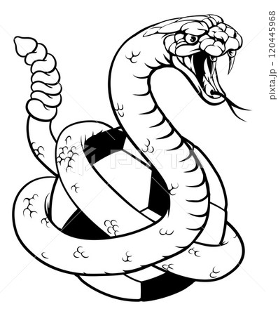 Rattlesnake Soccer Football Animal Team Mascot Rattlesnake Soccer Football Animal Team Mascot 120445968