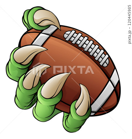 American Football Ball Claw Monster Animal Hand American Football Ball Claw Monster Animal Hand 120445985