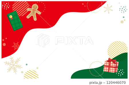 クリスマスイラストフレーム背景 クリスマスイラストフレーム背景 120446070