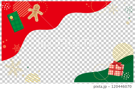 クリスマスイラストフレーム背景 クリスマスイラストフレーム背景 120446070