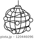 Christmas Groovy Swirled Ornament Ball Coloring Image doodle 120446096