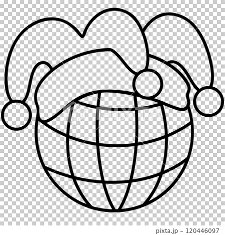Christmas Groovy Swirled Ornament Ball Coloring Image doodle 120446097