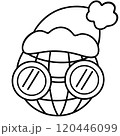 Christmas Groovy Swirled Ornament Ball Coloring Image doodle 120446099