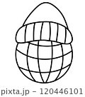 Christmas Groovy Swirled Ornament Ball Coloring Image doodle 120446101