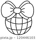 Christmas Groovy Swirled Ornament Ball Coloring Image doodle 120446103