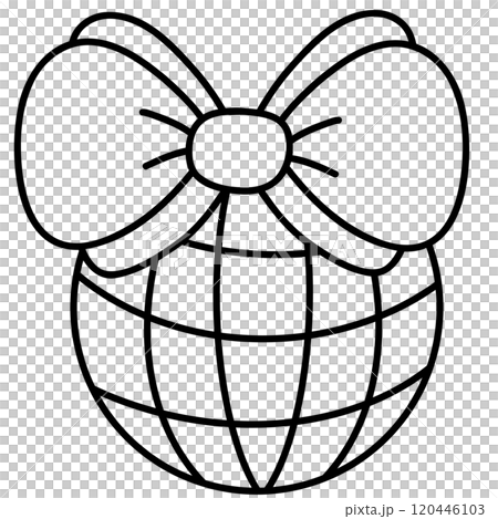 Christmas Groovy Swirled Ornament Ball Coloring Image doodle 120446103