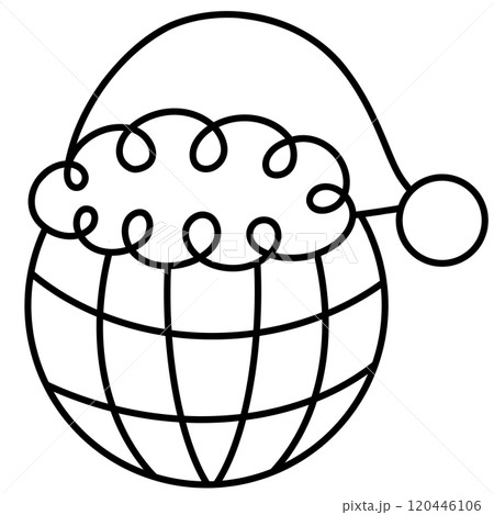 Christmas Groovy Swirled Ornament Ball Coloring Image doodle Christmas Groovy Swirled Ornament Ball Coloring Image doodle 120446106