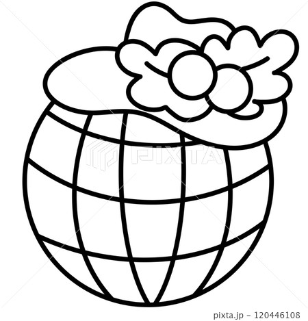 Christmas Groovy Swirled Ornament Ball Coloring Image doodle Christmas Groovy Swirled Ornament Ball Coloring Image doodle 120446108