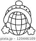 Christmas Groovy Swirled Ornament Ball Coloring Image doodle 120446109