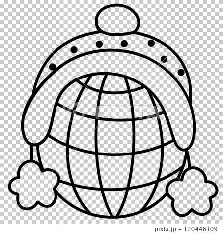 Christmas Groovy Swirled Ornament Ball Coloring Image doodle 120446109