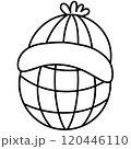 Christmas Groovy Swirled Ornament Ball Coloring Image doodle 120446110