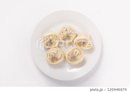 ［韓国餃子］海老マンドゥ　調理前 120446874