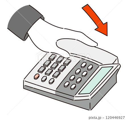 電話を切るイラスト 120446927
