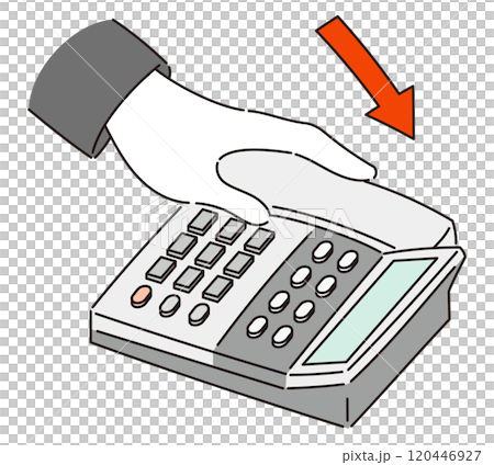 電話を切るイラスト 120446927