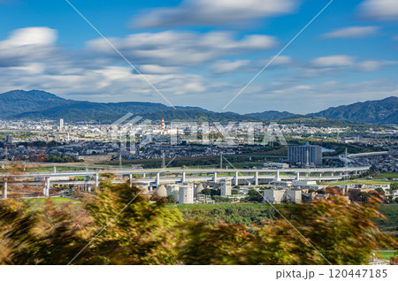 男山展望台から京都市方面の眺め　スローシャッター　京都府八幡市 120447185