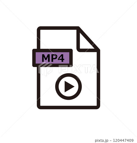 MP4形式のファイルのアイコン 120447409