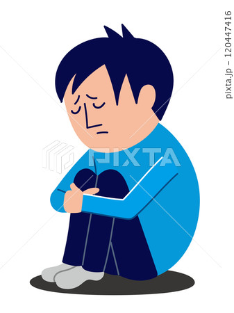 落ち込む男性 落ち込む男性 120447416