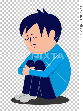 落ち込む男性 落ち込む男性 120447416