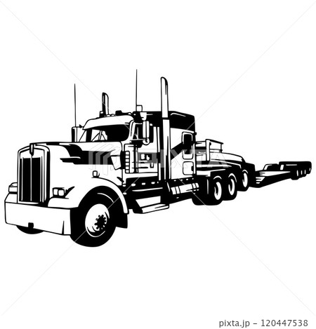 Semi Truck and low bed trailer Heavy Equipment - Heavy Machinery, Construction Machinery Stencil Cut File Semi Truck and low bed trailer Heavy Equipment - Heavy Machinery, Construction Machinery Stencil Cut File 120447538