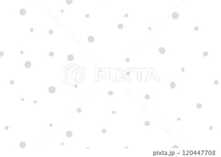 手描きの雪のシームレスパターン　水玉　冬　背景　グレー 120447708
