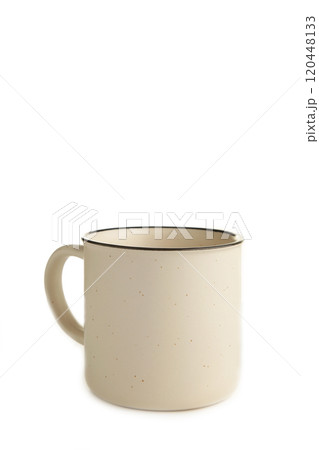 White cup isolated on a white background 120448133