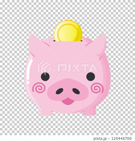 Illustration of porcine piggy bank 120448700