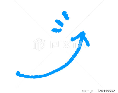 シンプルな手書きの矢印のアイコンイラスト シンプルな手書きの矢印のアイコンイラスト 120449532