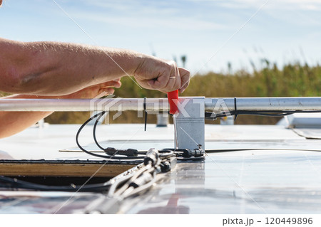 RV caravan roof repair RV caravan roof repair 120449896