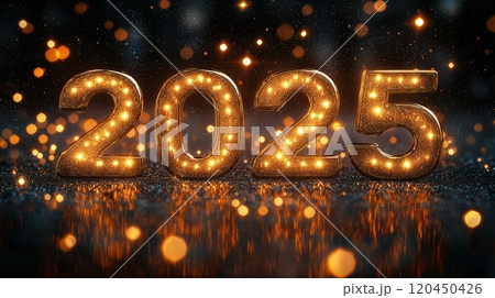 new year 2025 beautiful shiny new year festive background 120450426