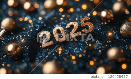 new year 2025 beautiful shiny new year festive background 120450427