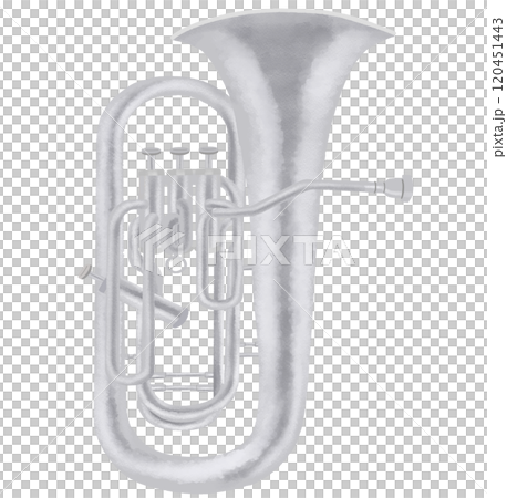 Realistic and simple euphonium illustration 120451443