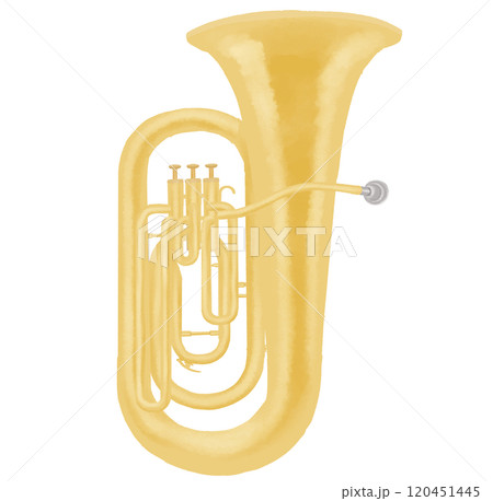 リアルでシンプルなチューバのイラスト リアルでシンプルなチューバのイラスト 120451445