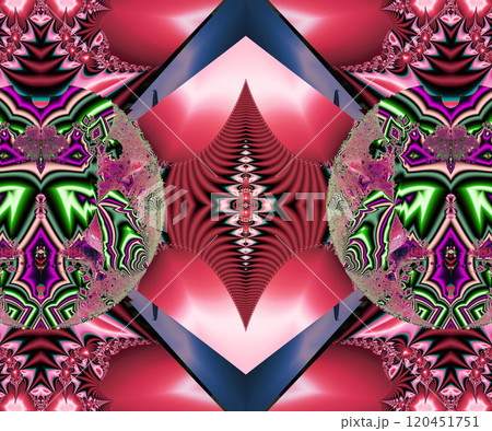Computer generated abstract colorful fractal artwork 120451751