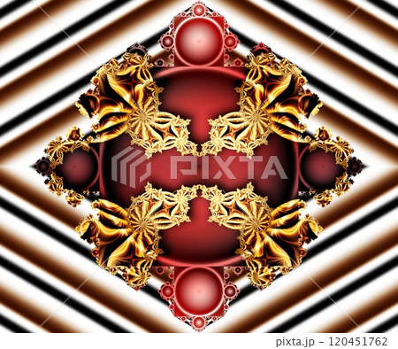 Computer generated abstract colorful fractal artwork 120451762