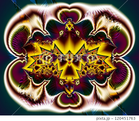 Computer generated abstract colorful fractal artwork 120451763