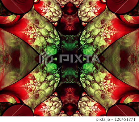 Computer generated abstract colorful fractal artwork 120451771