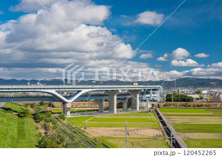京滋バイパス さくらであい館展望塔からの風景 京都府八幡市 京滋バイパス さくらであい館展望塔からの風景 京都府八幡市 120452265