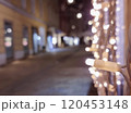 Street with beautiful Christmas decorations at night, in the city center of Graz, Styria region, Austria. Selective focus 120453148