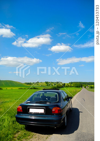 Car and landscape Car and landscape 120453783