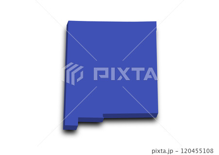 3d Map of New Mexico state with color. United State of America, US, United State 120455108